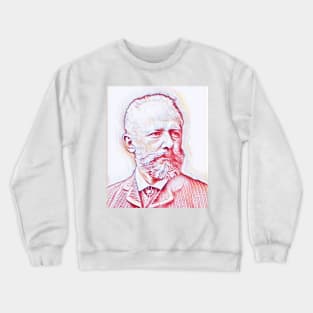 Pyotr Ilyich Tchaikovsky Portrait | Pyotr Ilyich Tchaikovsky Artwork | Line Art Crewneck Sweatshirt